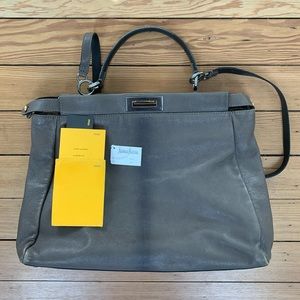 FENDI Light Brown/Taupe Borsa Cerniera Med Tote